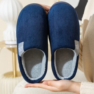 Pantoufles Homme Hiver Rigolos - Charentaises En Polaire Antidérapantes - Pour Pieds Larges, Tailles 43 à 46
