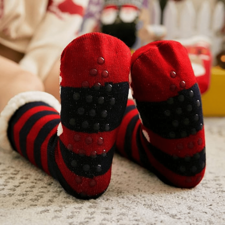 Chaussettes de Noël polaire Père Noël bonnet 3 Chaussettes de Noël polaire Père Noël bonnet 3