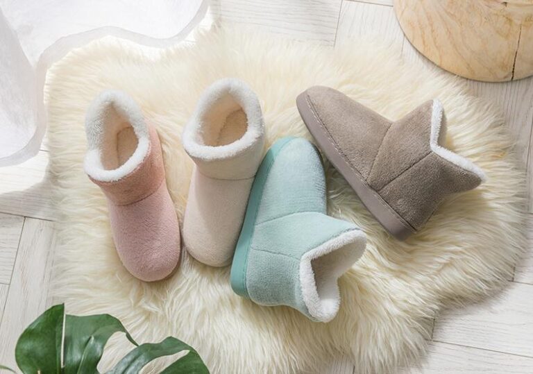 Chaussons Femme Chauds Fourrés En Laine - Semelle Antidérapante, Intérieur Doux, Pour La Maison