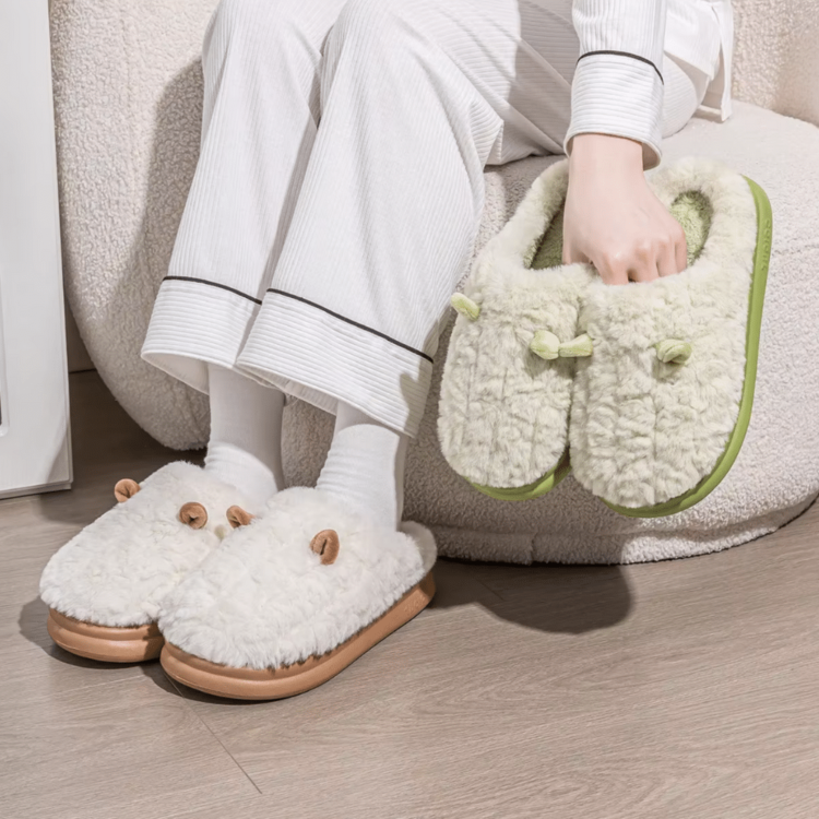 Chaussons femme confort plateforme mouton 5 Chaussons femme confort plateforme mouton 5