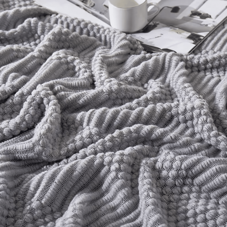 Plaid chaud et doux à franges 4 Plaid chaud et doux à franges 4