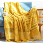 Plaid chaud et doux à franges 8