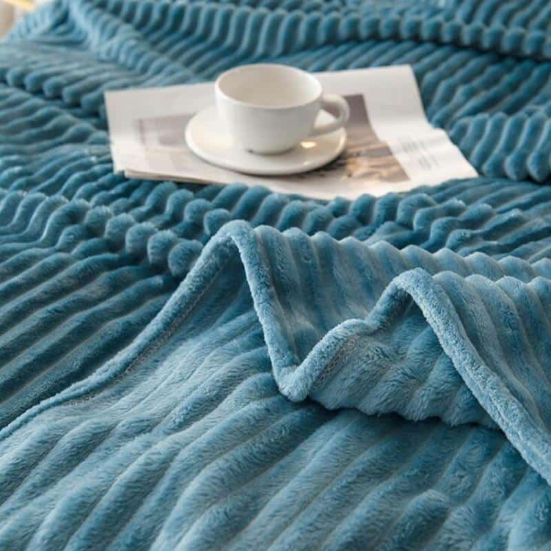 Plaid Polaire Doux 160x210 Cm - Ultra Chaud, Parfait Pour Canapé, Lit, Soirées Cocooning