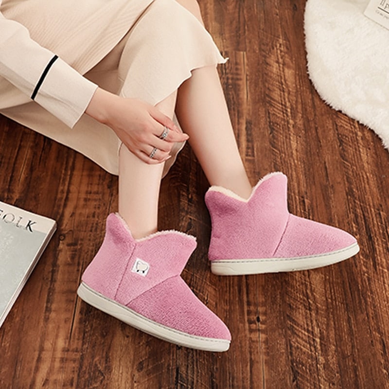 Chaussons Chauffants Pour Femme Et Couple - Intérieur Doublé Daim - Semelle Antidérapante - Confort Hiver - Pantoufles Mocassins Souples