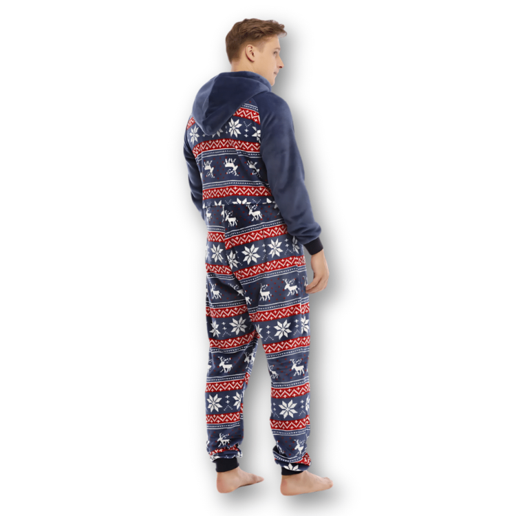 Combinaison pyjama homme tricolore Noël 3 Combinaison pyjama homme tricolore Noël 3