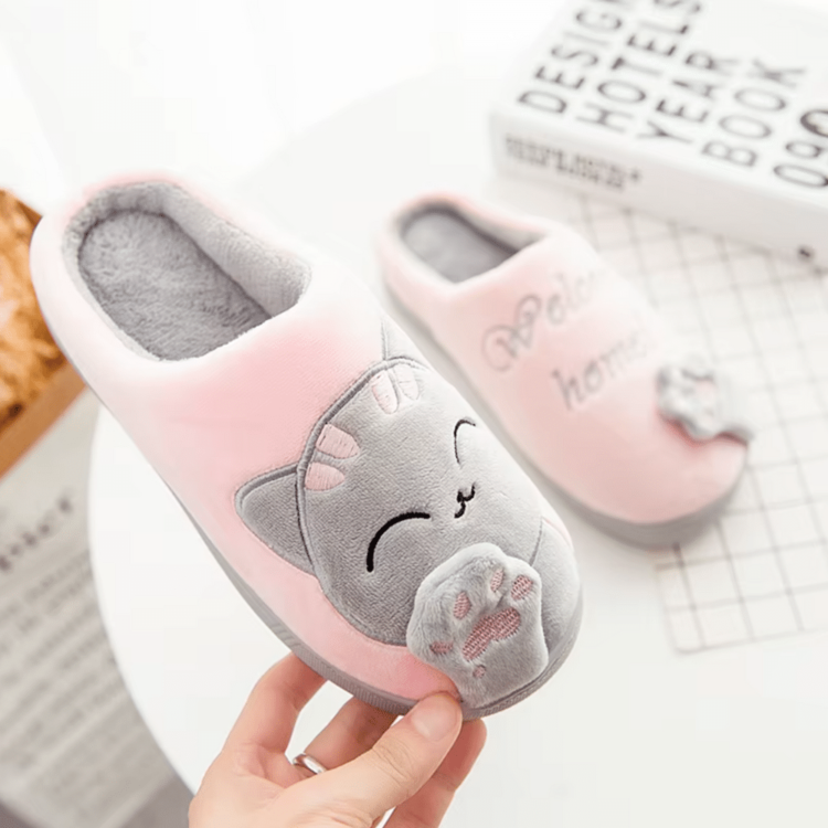 Chaussons femme confort chat welcome home 3 Chaussons femme confort chat welcome home 3