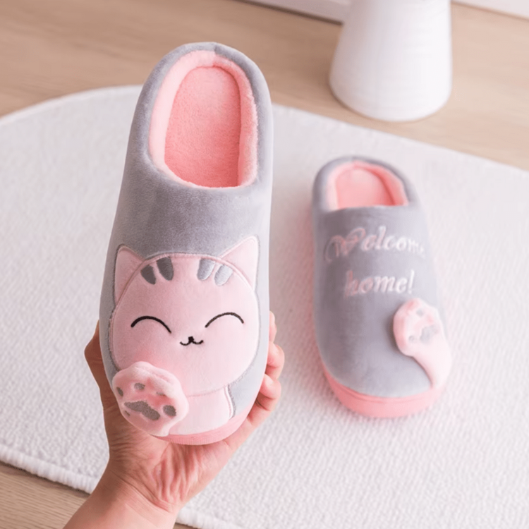 Chaussons femme confort chat welcome home 5 Chaussons femme confort chat welcome home 5
