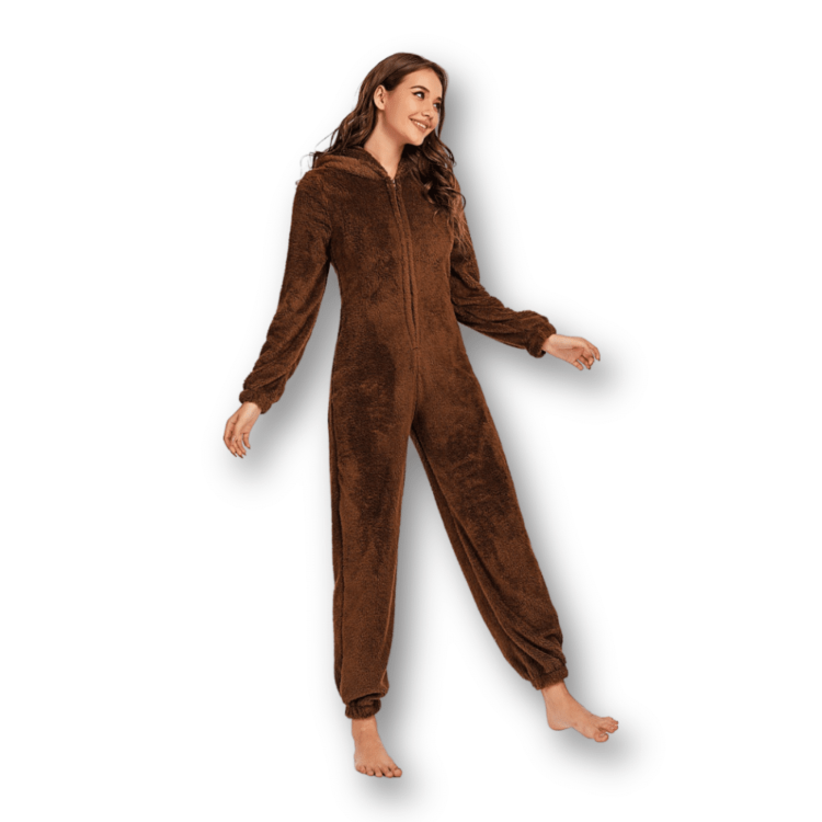 Combinaison pyjama femme uni oreilles d'ourson 4 Combinaison pyjama femme uni oreilles d'ourson 4