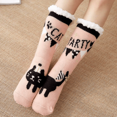 Chaussettes Douillettes Colorées Pour Femmes Et Enfants - Chaussettes Chaudes Et Amusantes, Cadeau Parfait