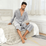 Peignoir homme à carreaux 5