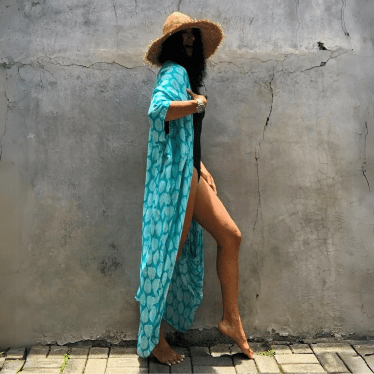 Kimono de plage long Terrrasse ombragée 9 Kimono de plage long Terrrasse ombragée 9