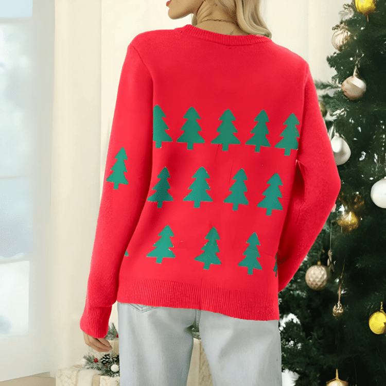 Beau pull de Noël femme Pine Forest 3 Beau pull de Noël femme Pine Forest 3
