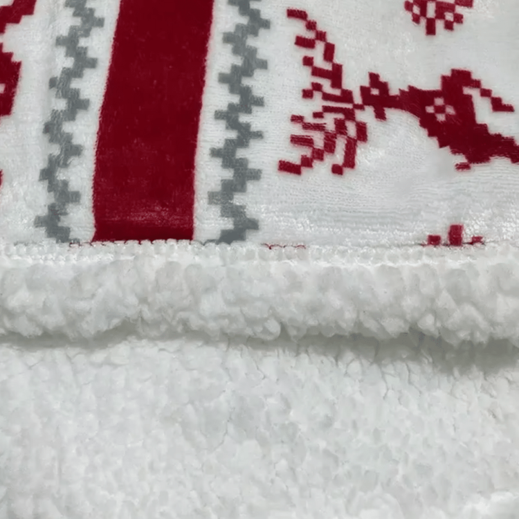 Plaid de Noël Blanc Manteau 4 Plaid de Noël Blanc Manteau 4