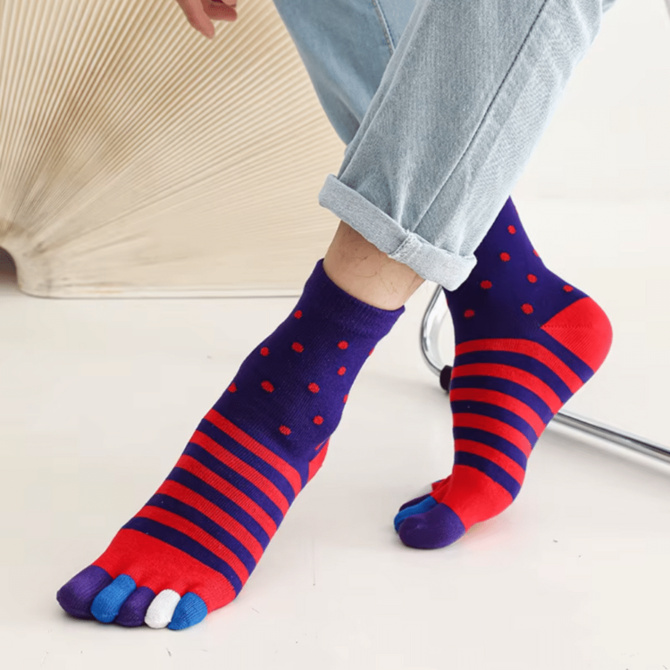 Chaussettes doigts de pieds Color Toes lot 5 paires 3 Chaussettes doigts de pieds Color Toes lot 5 paires 3