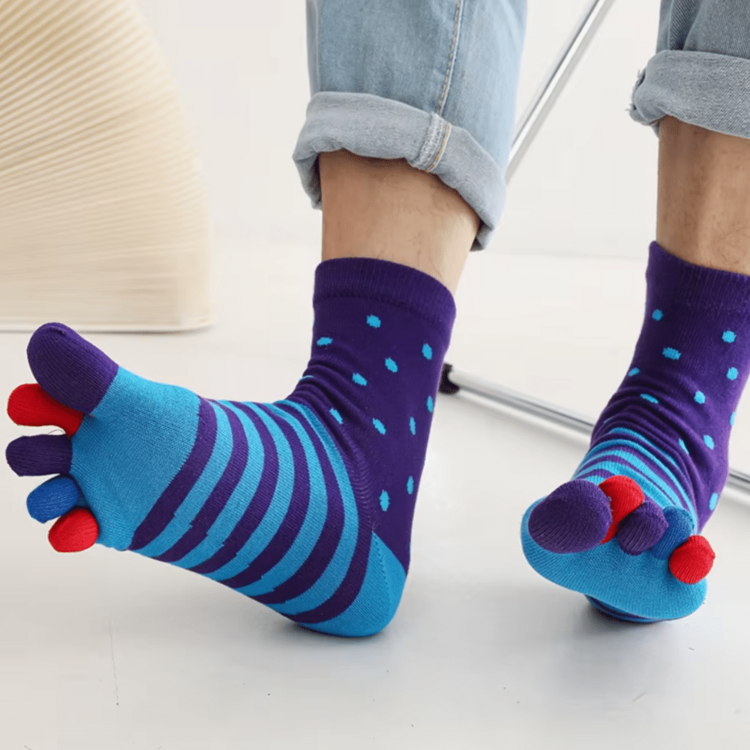 Chaussettes doigts de pieds Color Toes lot 5 paires 4 Chaussettes doigts de pieds Color Toes lot 5 paires 4