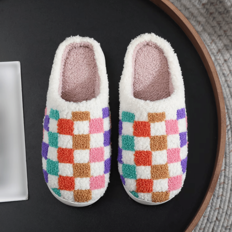 Chaussons pour femme Damier